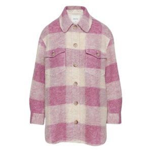 Aritzia Wilfred Ganna plaid wool shacket coat jacket XS